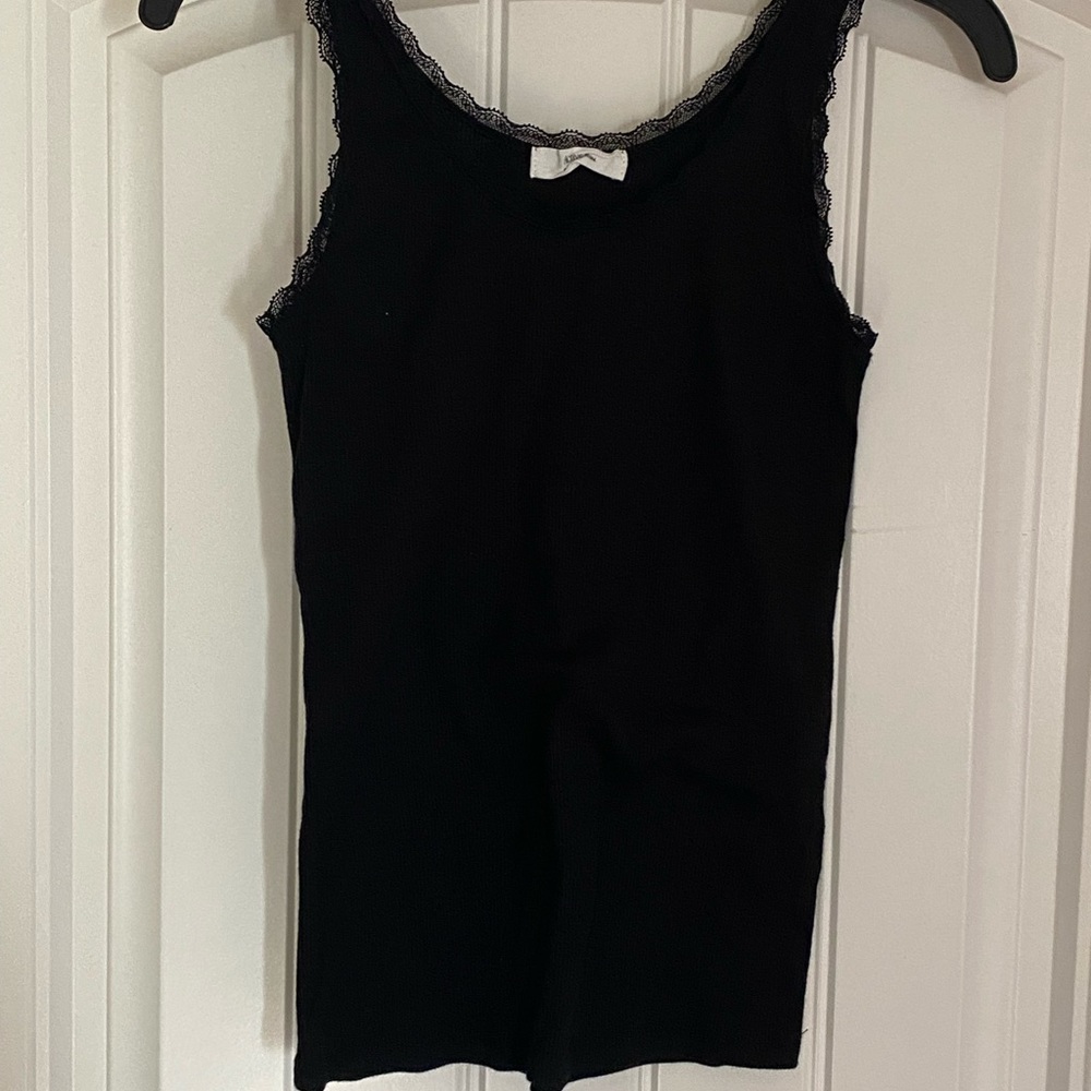 baby tank with black lace straps